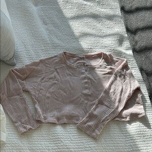 Women's Pink Waffle Knit Sweater